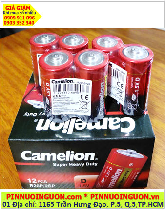 COMBO 01 hộp = 12 viên Pin đại D 1.5v Camelion R20P-SP2R UM1 (MẪU MỚI), Giá 148.000 /Hộp 12viên